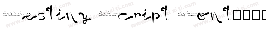 Destiny Script Font字体转换